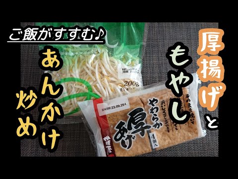 【厚揚げともやしレシピ】絶対食べてほしい！熱々あんにハフハフご飯がすすむ♪