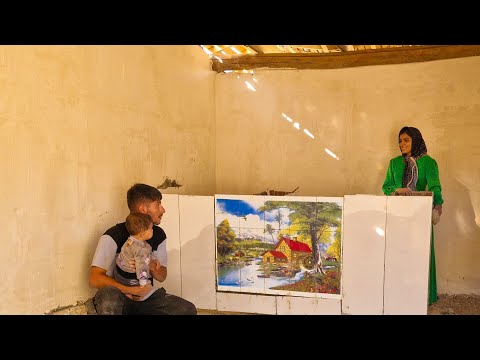 A kitchen with artistic walls: the story of making a beautiful open house by Ebrahim and Soghara