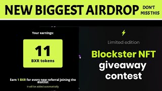 New Legit Airdrop | Earn Free BXR Tokens | Blockster | 100$ Worth Airdrop | Earning With Airdrops