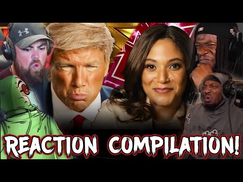 Kamala Harris vs Donald Trump ERB Reaction Compilation | Epic Rap Battle Of History!