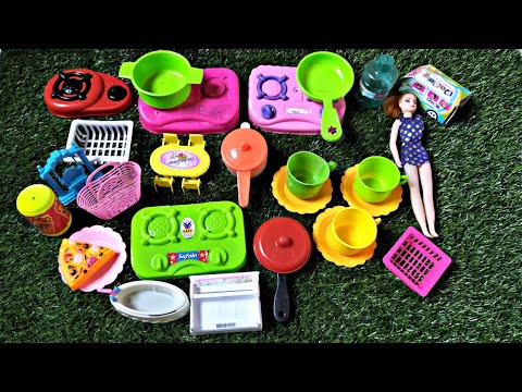 3 minutes Satisfying with unboxing hello kitty Kitchen set | hello kitty ASMR | miniature toy