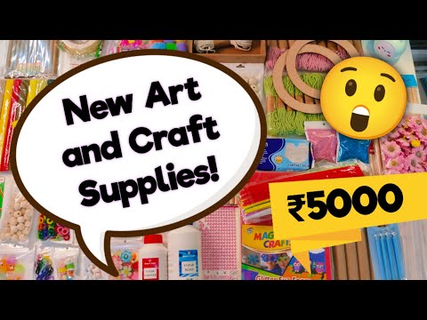 My New Craft Supplies Worth ₹5000 😲🤯 Unboxing Art and Craft Supplies! Craft Stationery Haul 🥳💥