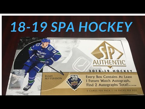 2018-19 SP Authentic Hockey Hobby Box Break