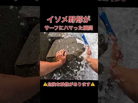 【危険映像あり】タモ網の大切さとサーフの楽しさを同時に味わえる動画。ヒラメ釣り。#shorts