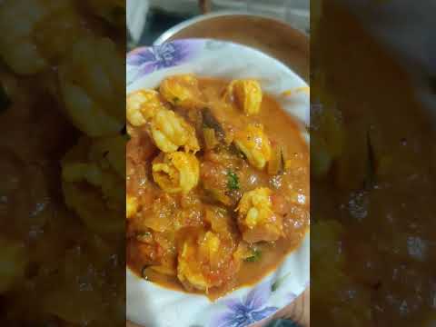 Prawns Masala🦐😍🤤 #shorts #foodshorts #prawns #shrimps #foodbingewithmanes