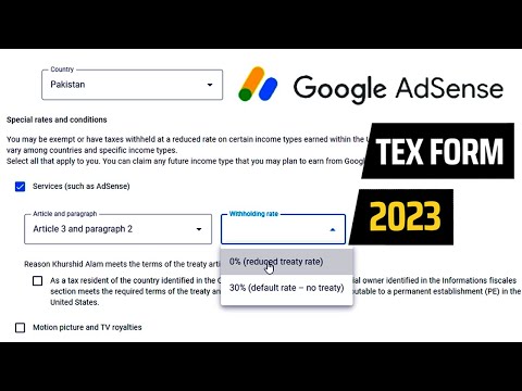 How to submit Tax information in Google Adsense 2023 | YouTube Adsense Tax Form