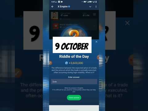 8 & 9 October Riddle of the Day X Empire | Rebus Of The Day X Empire | Musk Empire Riddle Of The Day