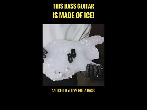 This bass guitar is made of ICE #shorts