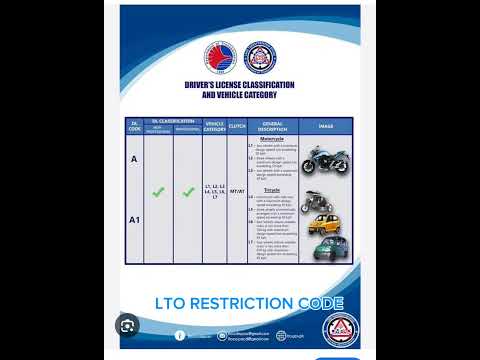 LTO NEW RESTRICTION CODE