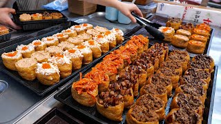 Popular Fried Tofu Sushi in Korean Market – Korean Street Food