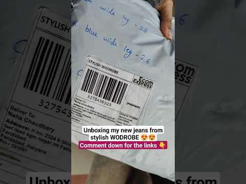 Unboxing new jeans from Stylish WODROBE 😍| Jeans under 799 || #jaatnivlog #viral