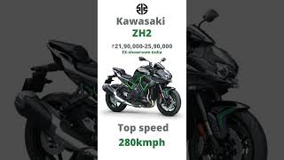 Kawasaki ZH2.all H2 series has a supercharge Engine #kawasaki #kawasakiindia #zh2 #shorts .