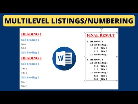 Creating a Multi-level List in MS Word: A Step-by-Step Guide