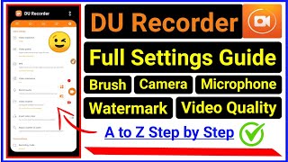 DU Recorder App Full Setting Guide In Hindi | DU Recorder App Kaise Use Karen  Hindi 2025