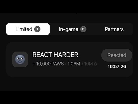 Paws New Task React Harder | How To Complete Paws React Harder Task | Paws Task +10000 Paws Rejected