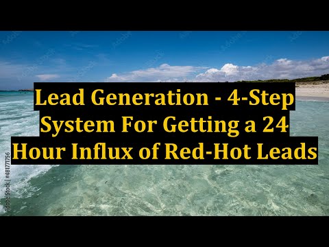 Lead Generation - 4-Step System For Getting a 24 Hour Influx of Red-Hot Leads