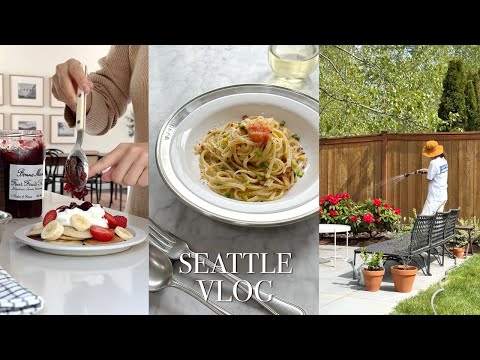 (ENG CC) Seattle Diaries 🌿 Entire Backyard Cleaning, Delicious Food, Spring Gardening, Costco Haul