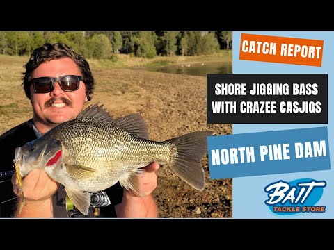 Shore Jigging Bass with Crazee Casjigs @ North Pine Dam