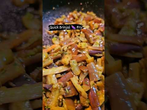 Quick and Easy Brinjal 🍆 Fry #foodbeatyumyum #brinjalfry #quickrecipe #viral #trending #youtubeshort