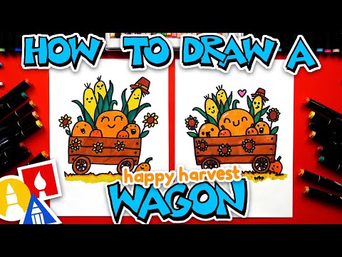 How To Draw A Happy Harvest Wagon