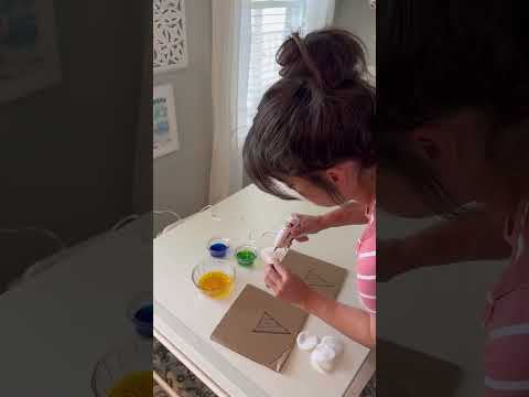 Cotton Round Watercolor Ice Cream Cones | Summer Craft Series for Preschoolers