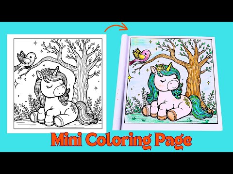 Cute Unicorn Coloring Page | Mini Coloring Book For Kids | Coloring Fun for Children