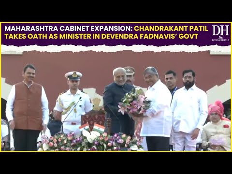 Maharashtra Cabinet Expansion Chandrakant Patil takes oath as Minister in Devendra Fadnavis’ Govt