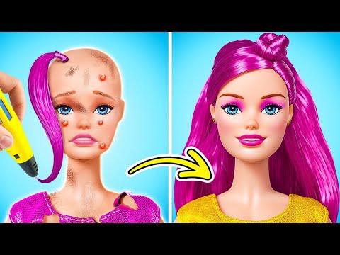 CUTESY! Poor Doll Becomes Rich Barbie! Best Barbie Gadgets and Crafts