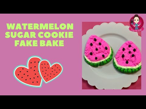 Let’s Fake Bake Watermelon Cookies! #fakebake #watermelon #peepthisyall