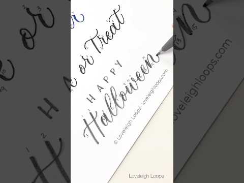 Happy Halloween Written In Calligraphy | Join Calligraphy Skool For Worksheets! #calligraphy