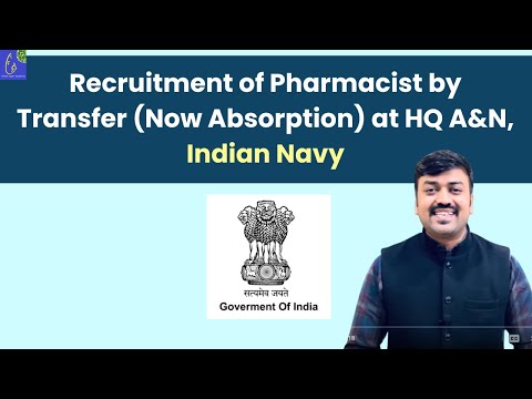 Recruitment of Pharmacist at HQ A&N, Indian Navy || Jobs for  Pharmacist at Regional Institute Edu