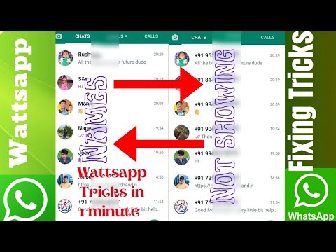 Names not visible in WhatsApp Tricks! WhatsApp Not showing My contact Name's fix.