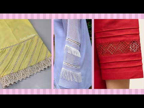 Trending sleeves designs with joint lace | latest joint lace sleeves designs 2022