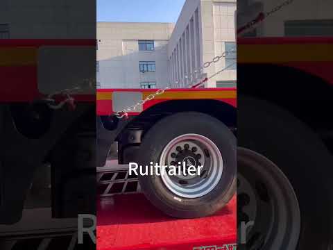 6 axle low bed trailer with Europe design | side extension | telescopic beam | hydraulic ramp