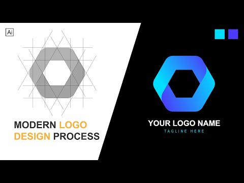 How To Design A Simple Modern Logo In Polygon | Adobe Illustrator Tutorial