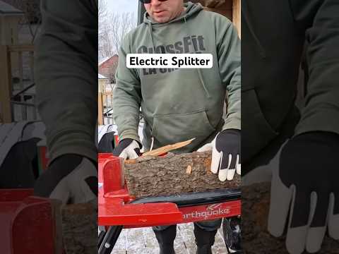 The electric splitter does just fine on most hardwoods.