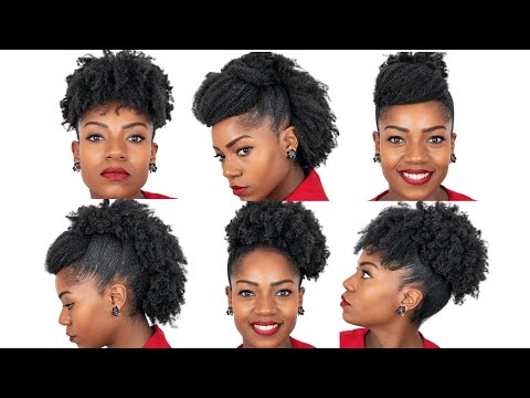 6 NATURAL HAIRSTYLES (For Medium Length Natural Hair) (Special Occasions) (4B/4C Natural Hair)