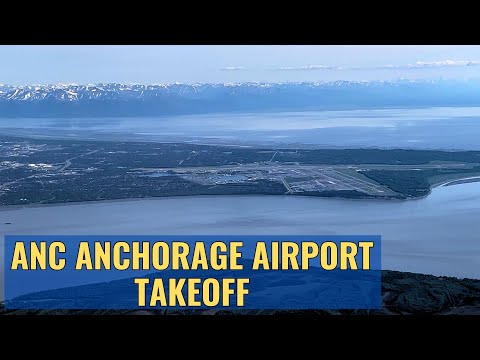 Afternoon Take off at ANC Anchorage Airport 4K/60fps June 2023