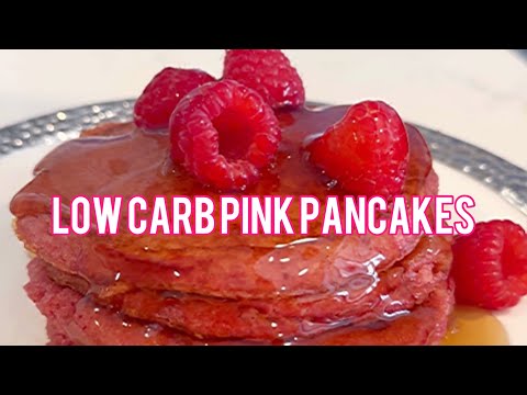 Delicious Pink Low Carb Pancakes (Keto)