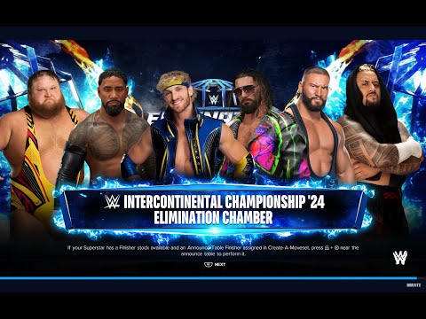 WWE 2K24 ELIMINATION CHAMBER MATCH FOR THE NEW 2024 WWE INTERCONTINENTAL CHAMPIONSHIP BELT!