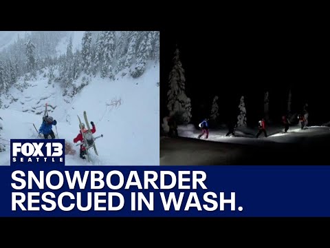 Crew rescues snowboarder after 14 hours in WA