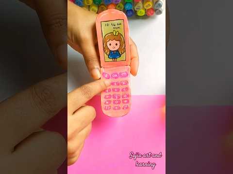 DIY cute phone #craft #miniaturecrafts #DIY #shorts #kawaii #papercraft