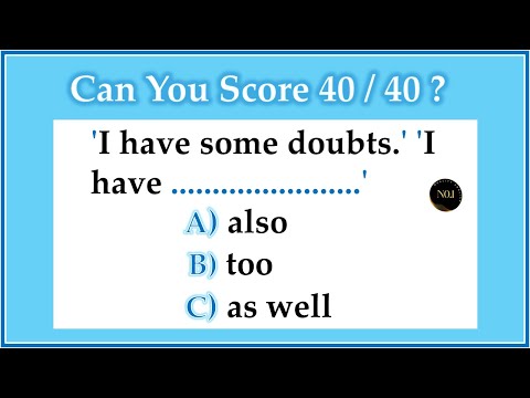 40 test - English Mixed Quiz | English Grammar - All Tenses Quiz in English | No.1 Quality English