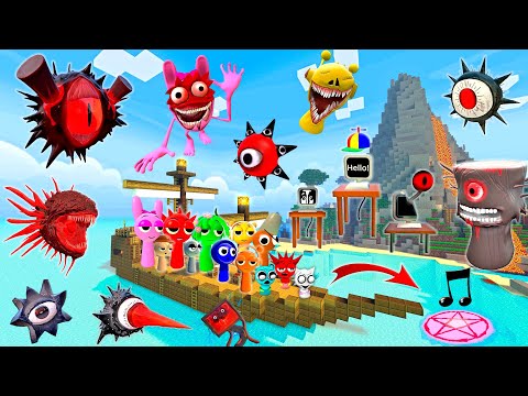 💥 MINECRAFT EVOLUTION OF MR SUN & MR TREE SPRUNKI INCREDIBOX SECRET PHASES SPARTAN KICKING in Gmod !