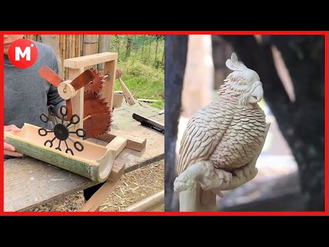 HOMEMADE WOODCARVING & BAMBOO CRAFT MAKE   BAMBOO CRAFT IDEAS EASY