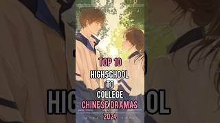 Top 10 High School To College Chinese Dramas In 2024 #top10 #facts #dramalist #cdrama #shorts