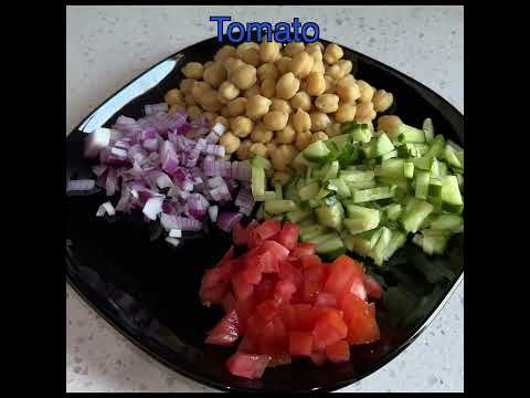 Easiest High Protein Salad Recipe / White chana salad / Chickpea salad / #shorts #highproteinvegan