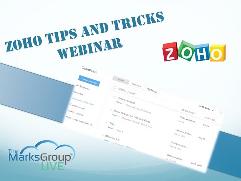 Zoho Tips and Tricks Webinar: May 2020