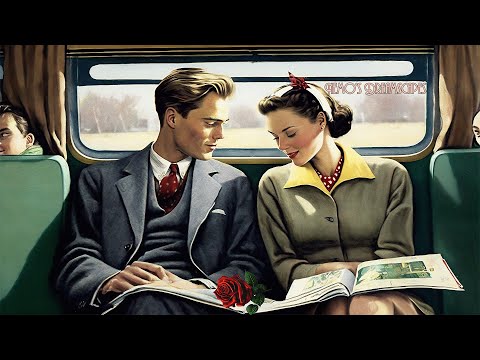 1940s You're on a train ride with your valentine - Romantic oldies vintage music w/ train sounds