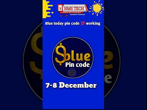 Blue 7-8 December pin code | #blue #pincode #hmstech